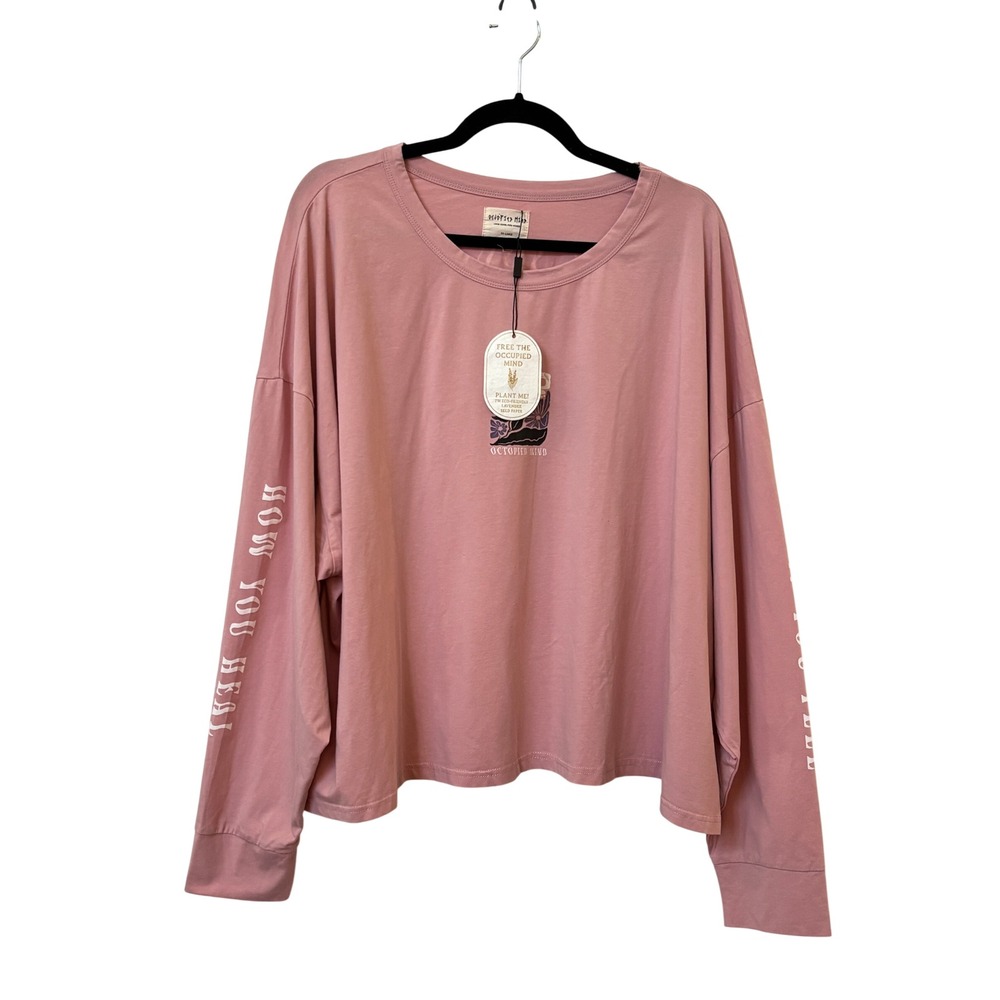 Octopied Mind How You Feel Is How You Heal Graphic Tee Mauve Pink 2XL NWT